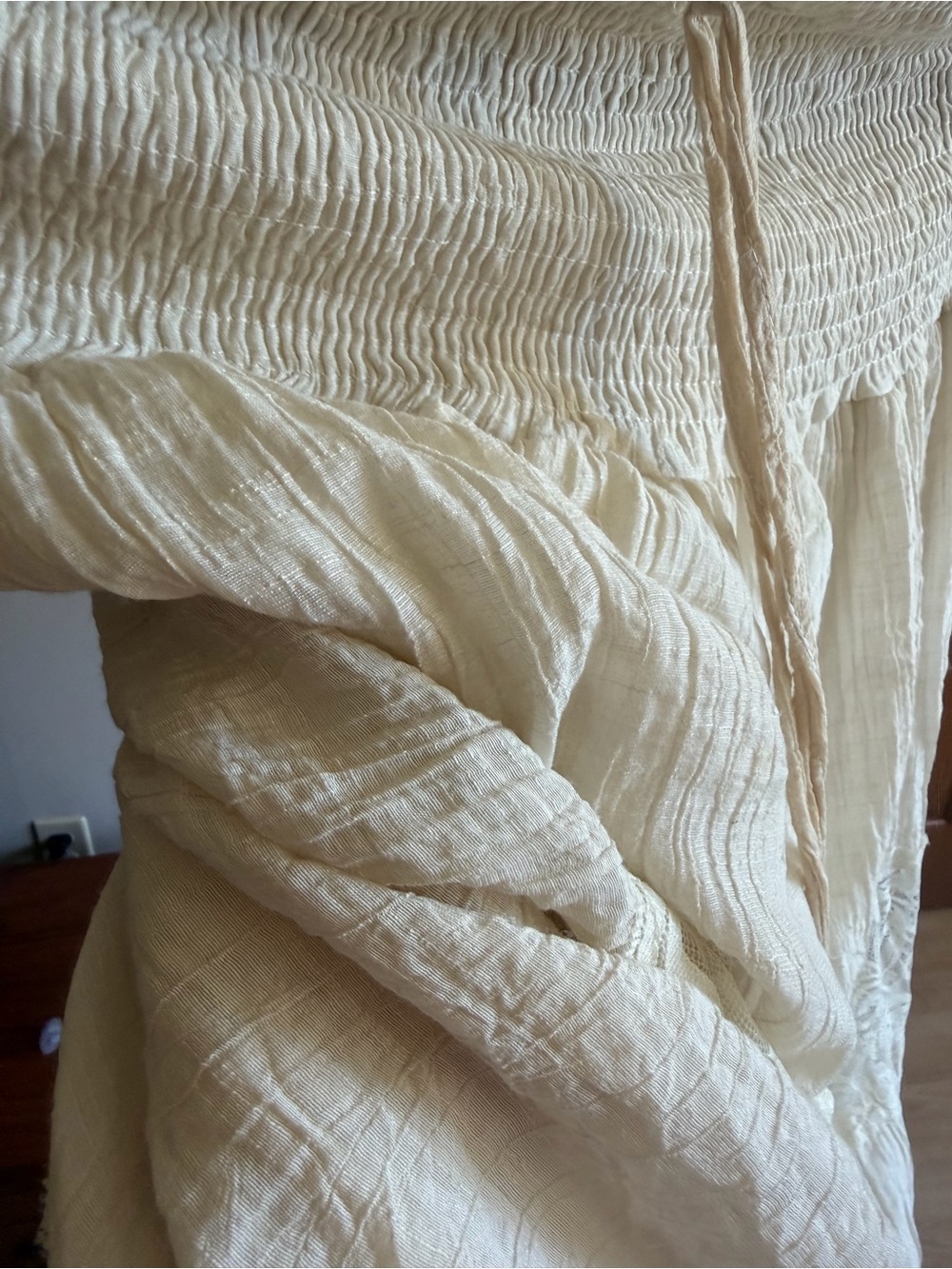 Like new Women's White Boho Tiered Maxi Skirt - Picture 5 of 5